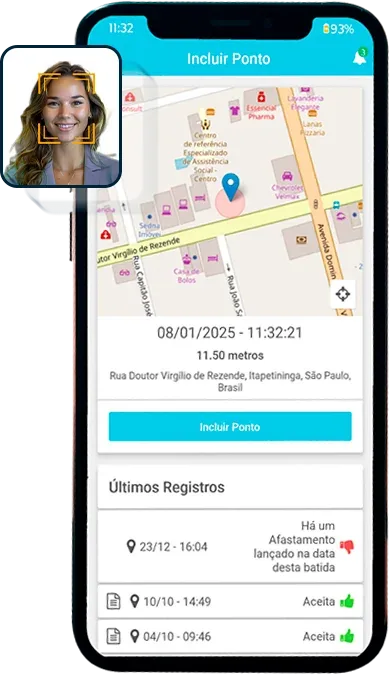 App Sonoda Ponto no celular com geolocalização