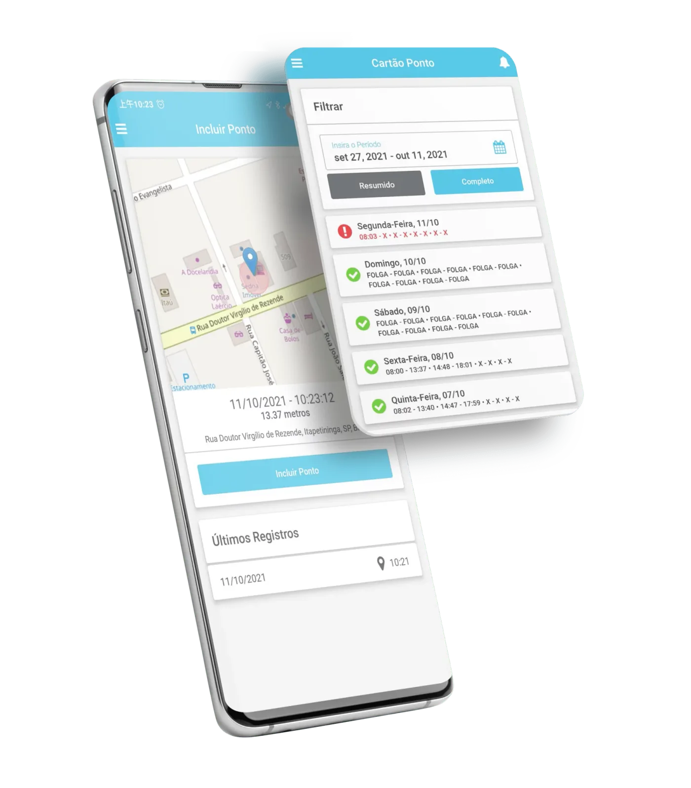 Controle de ponto via aplicativo
